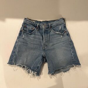 Levi's Blue Jean Shorts Distressed Cut-Off
